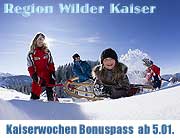 Region Wilder Kaiser: Kaiserwochen Bonuspass (11.01.-09.02.2014) in den Kaiser-Orten Ellmau, Going, Scheffau und Söll (©Foto: Wilder Kaiser, Bernd Ritschel)